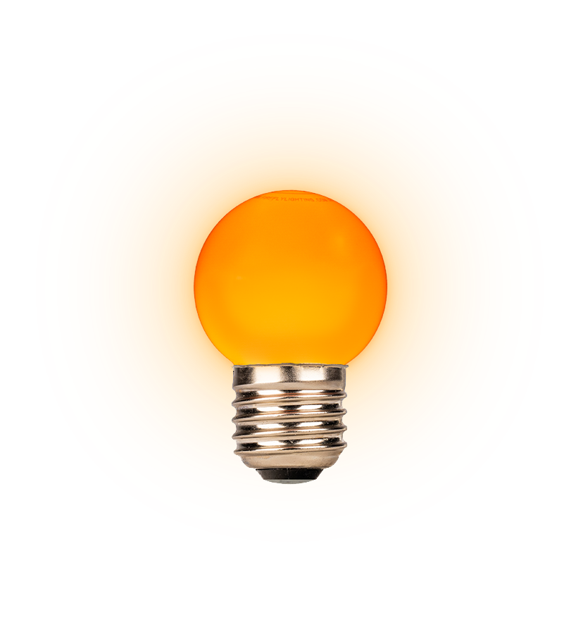 G45 Fancy Round Bulb - Orange display image