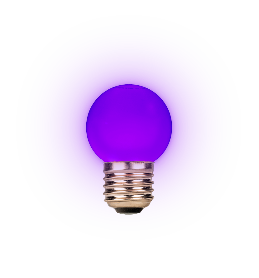 G45 Fancy Round Bulb - Purple display image