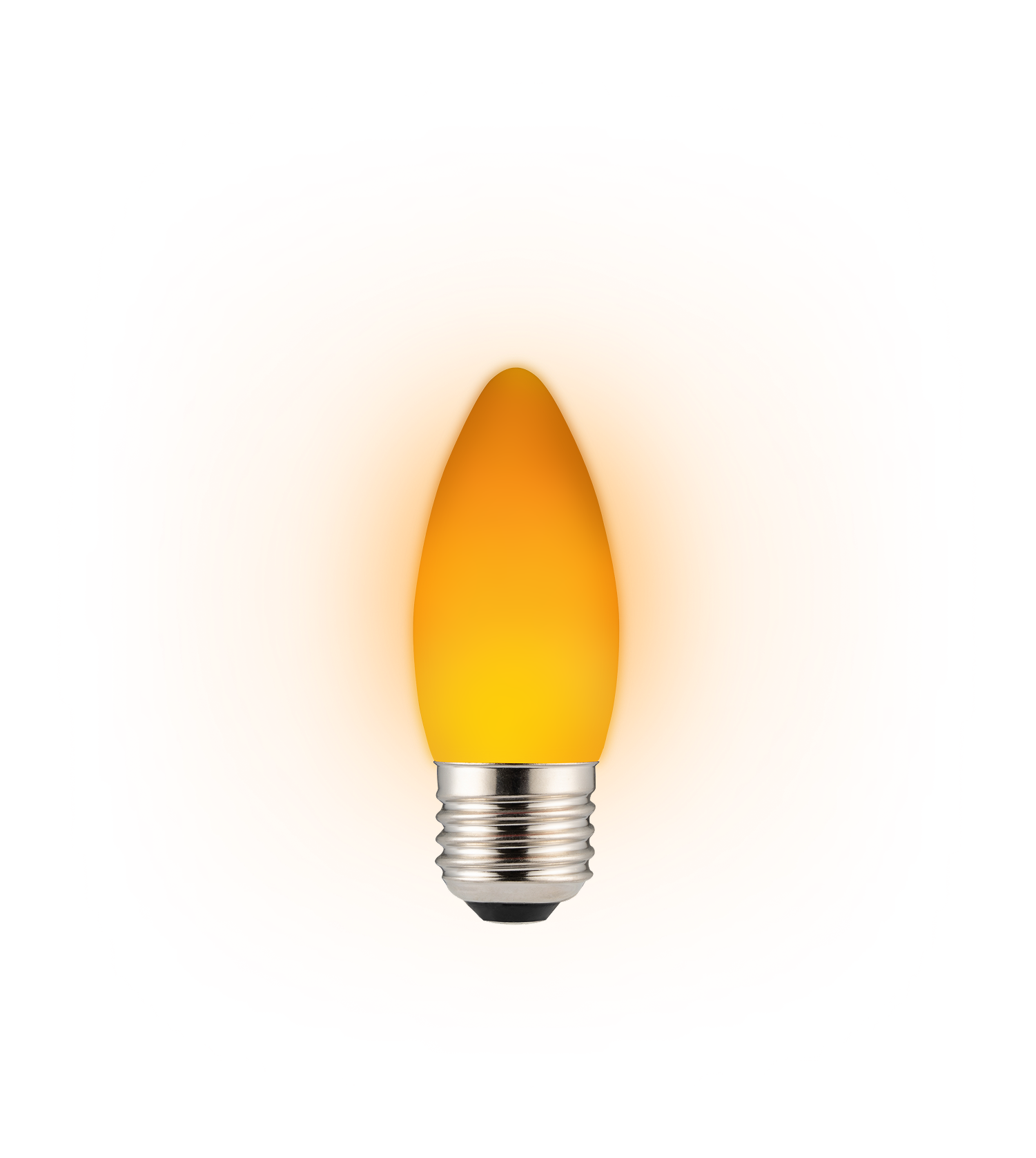 C35 Candle Bulb E27 Base, Yellow display image