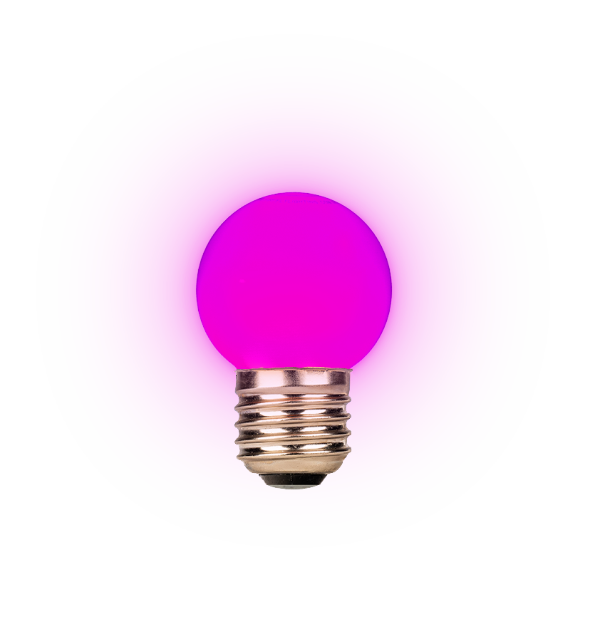 G45 Fancy Round Bulb - Pink display image