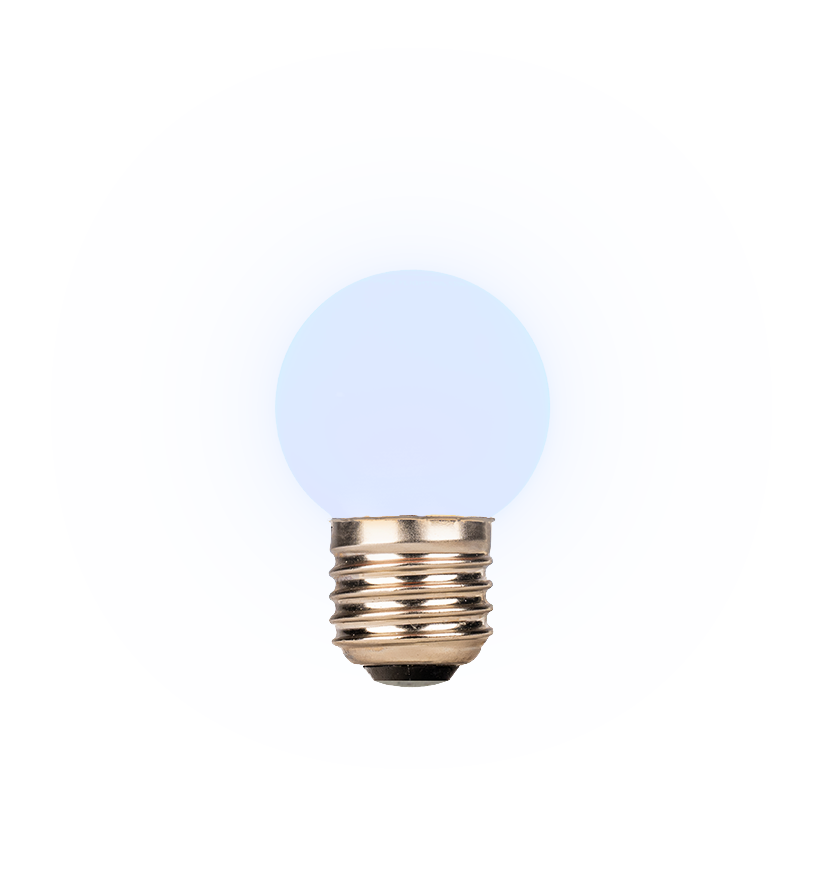 G45 Fancy Round Bulb - Cool White display image