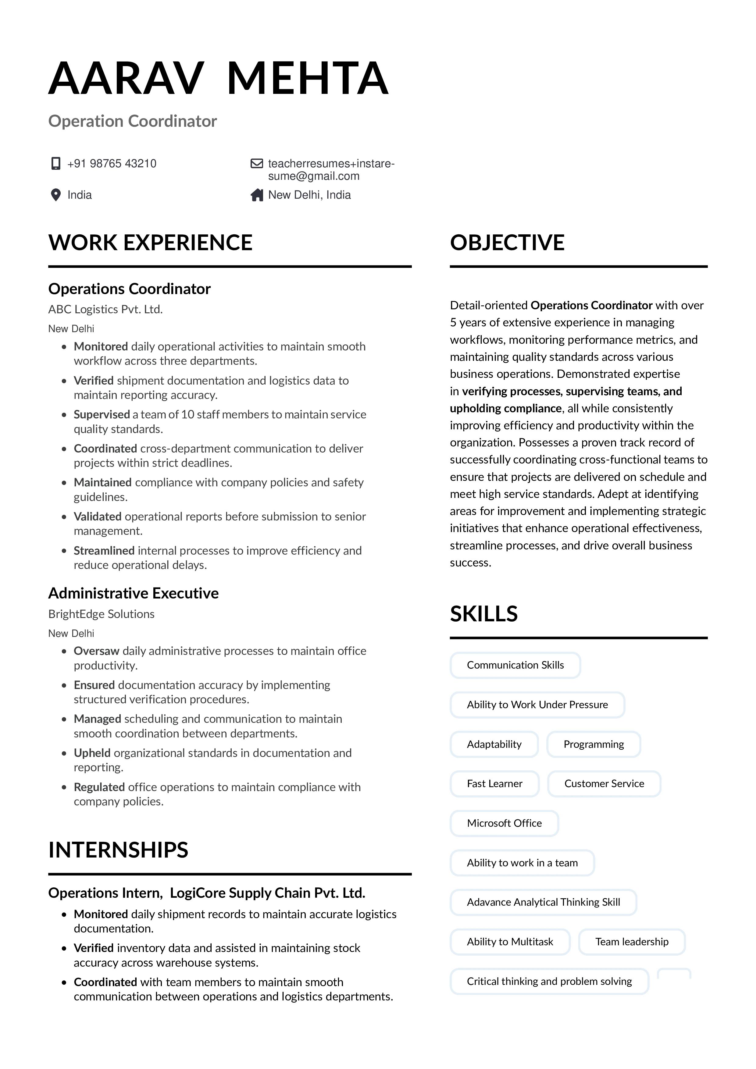 Ensure synonym example