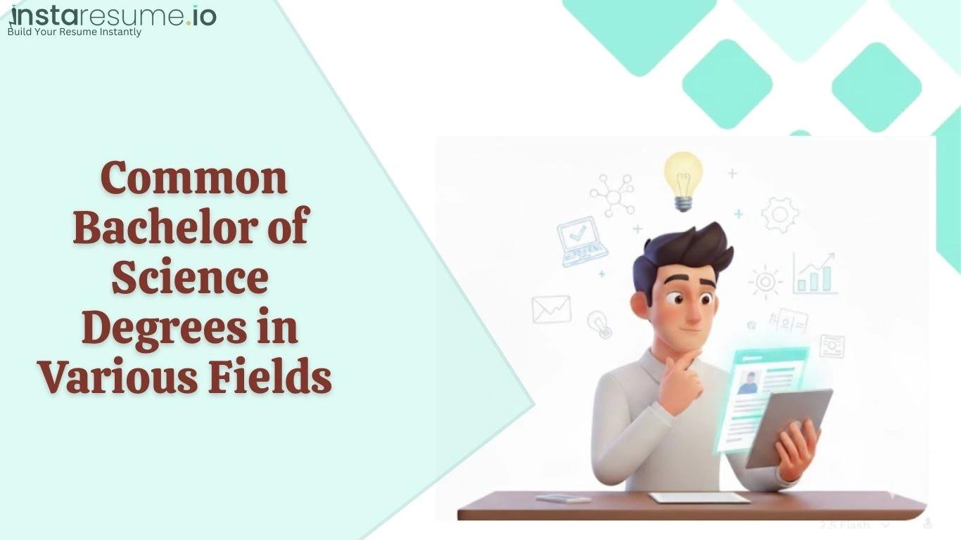 Common Bachelor of Science Degrees in Various Fields 