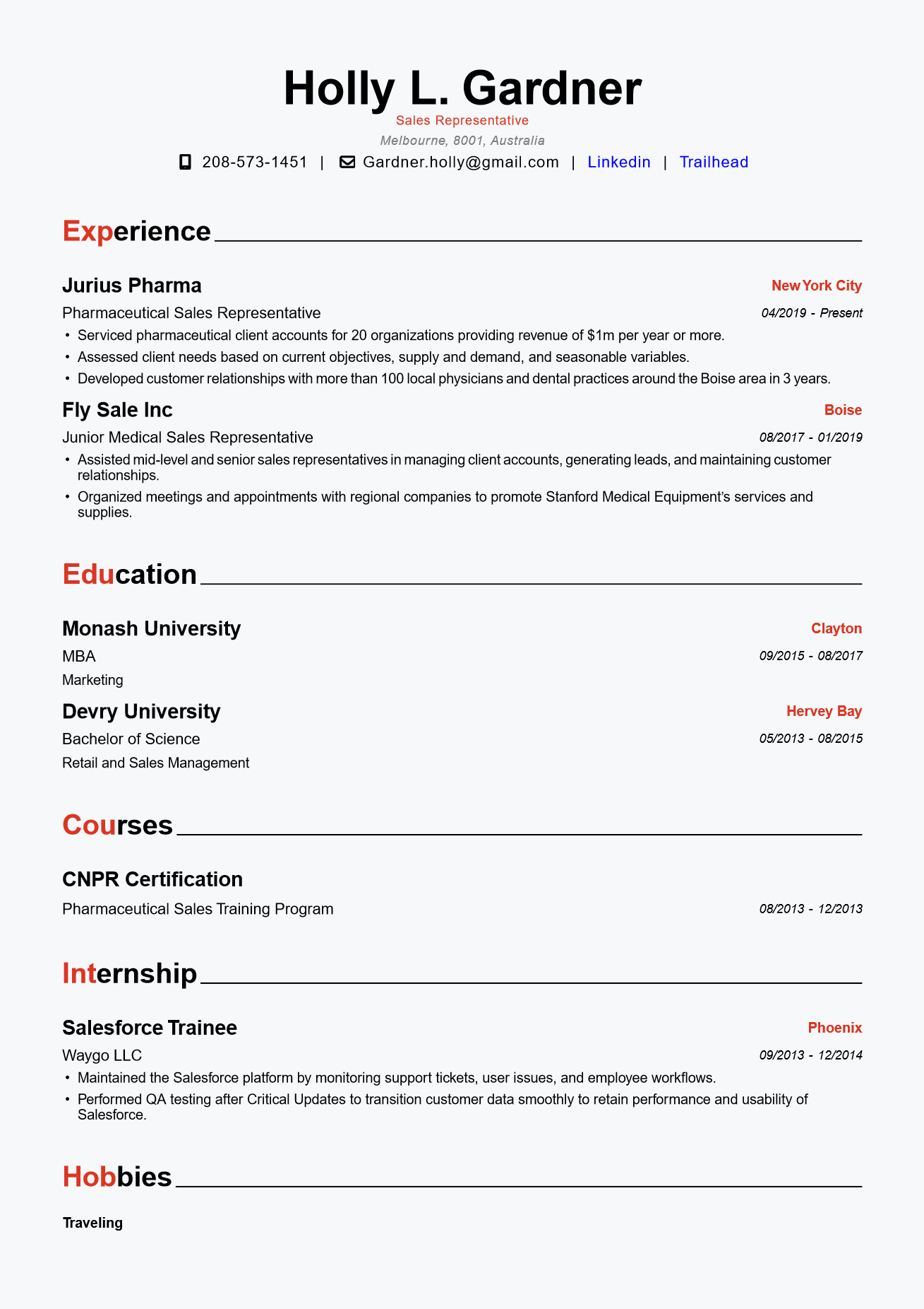 COLLEGE RESUME TEMPLATE