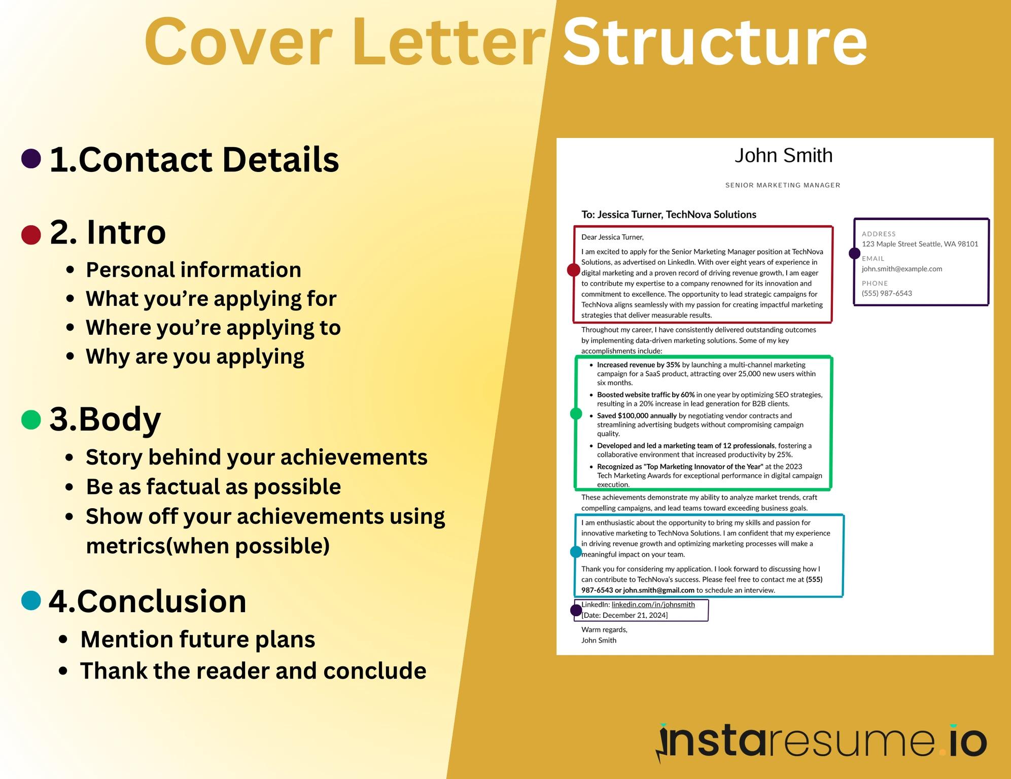 cover letter structure from instaresume.io