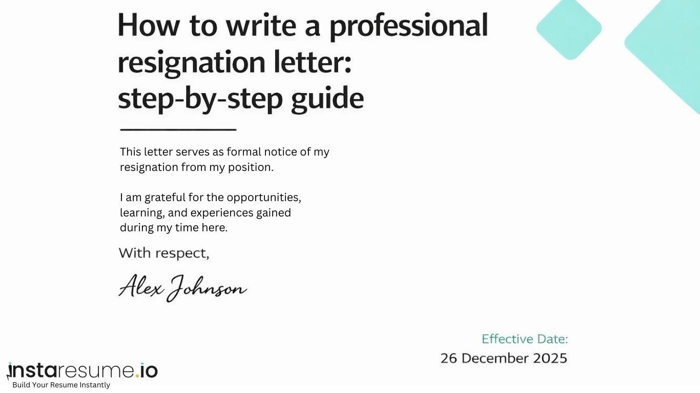 How to write a professional resignation letter: step-by-step guide