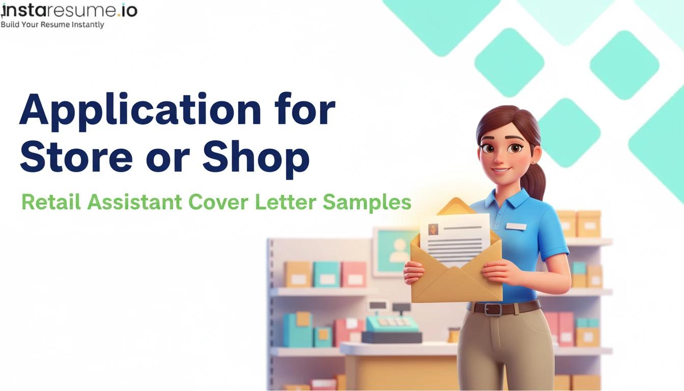 Application for Store or Shop: Retail Assistant Cover Letter Samples