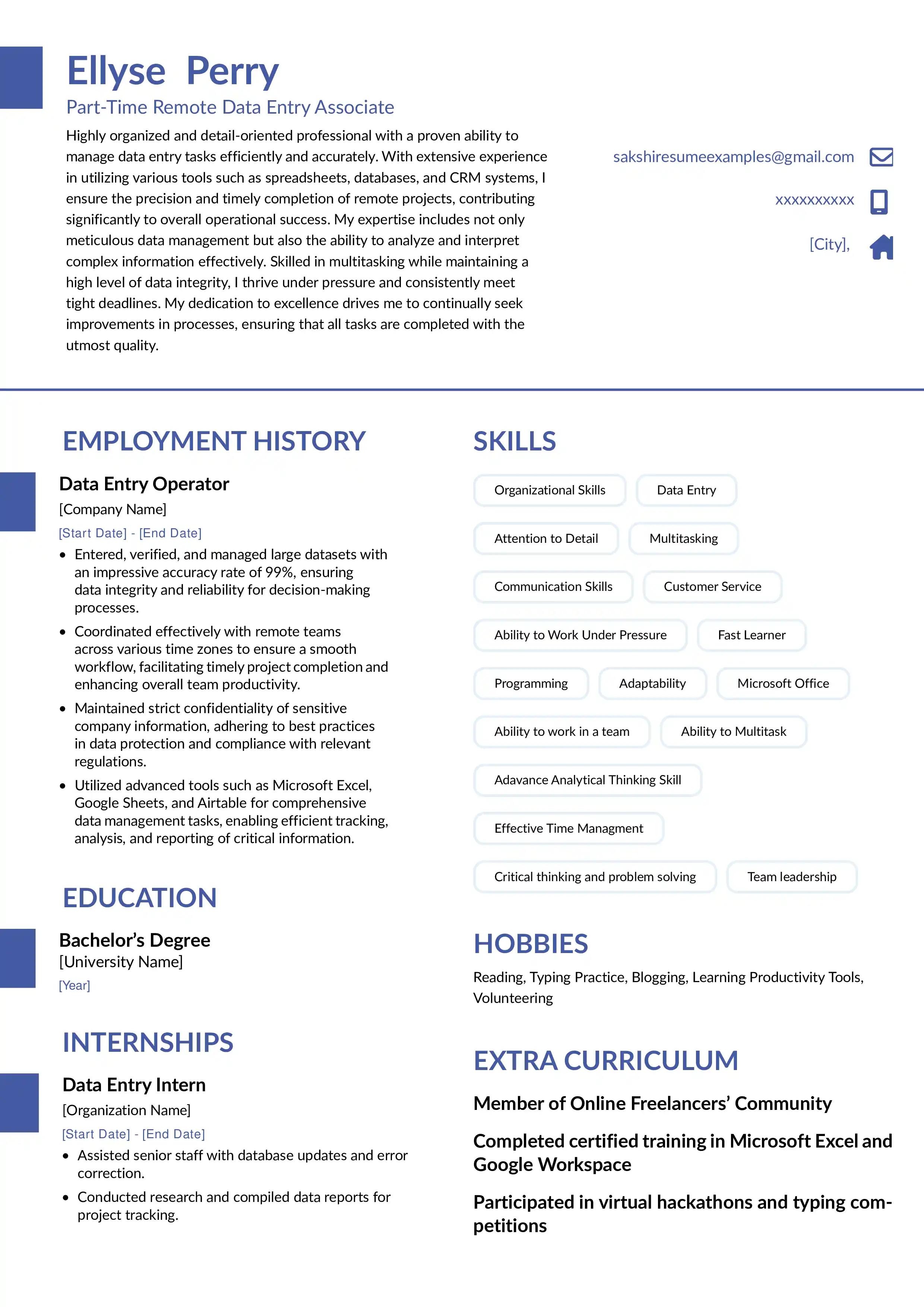Part-Time remote data entry associate