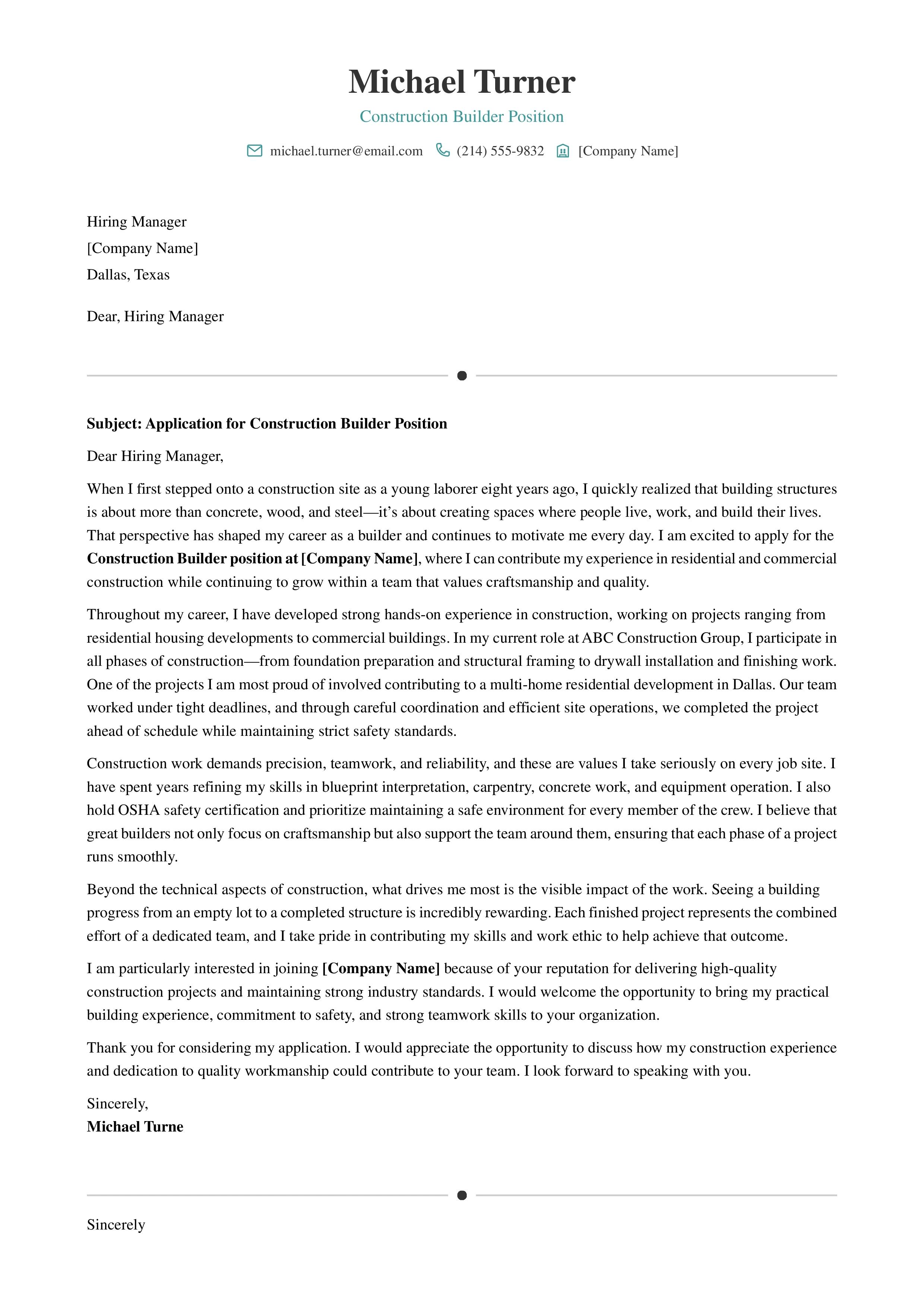 Professional Cover Letter Faster with Instaresume