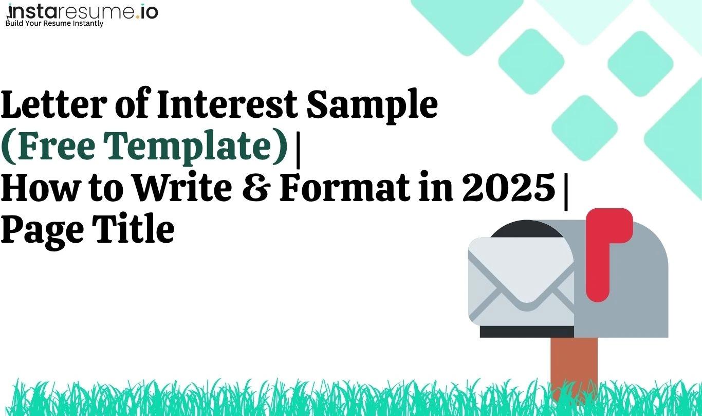 Letter of Interest Sample (Free Template) | How to Write & Format in 2025