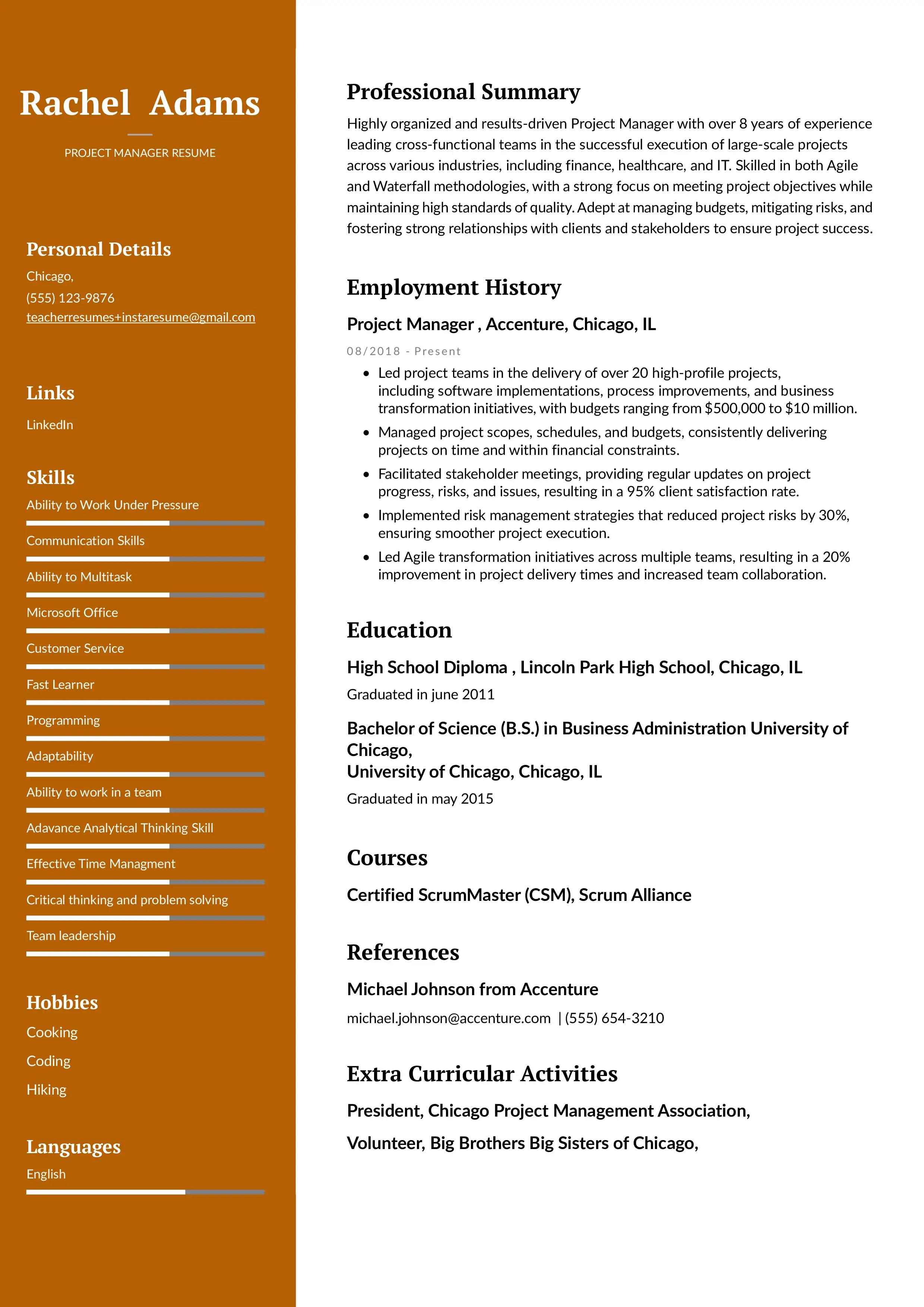 Resume example