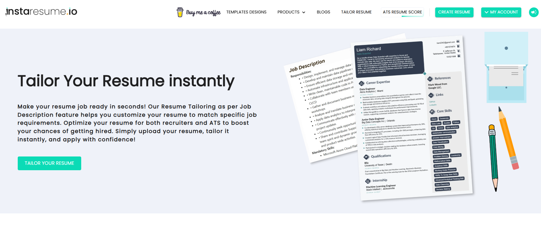 Tailor your resume by instaresume