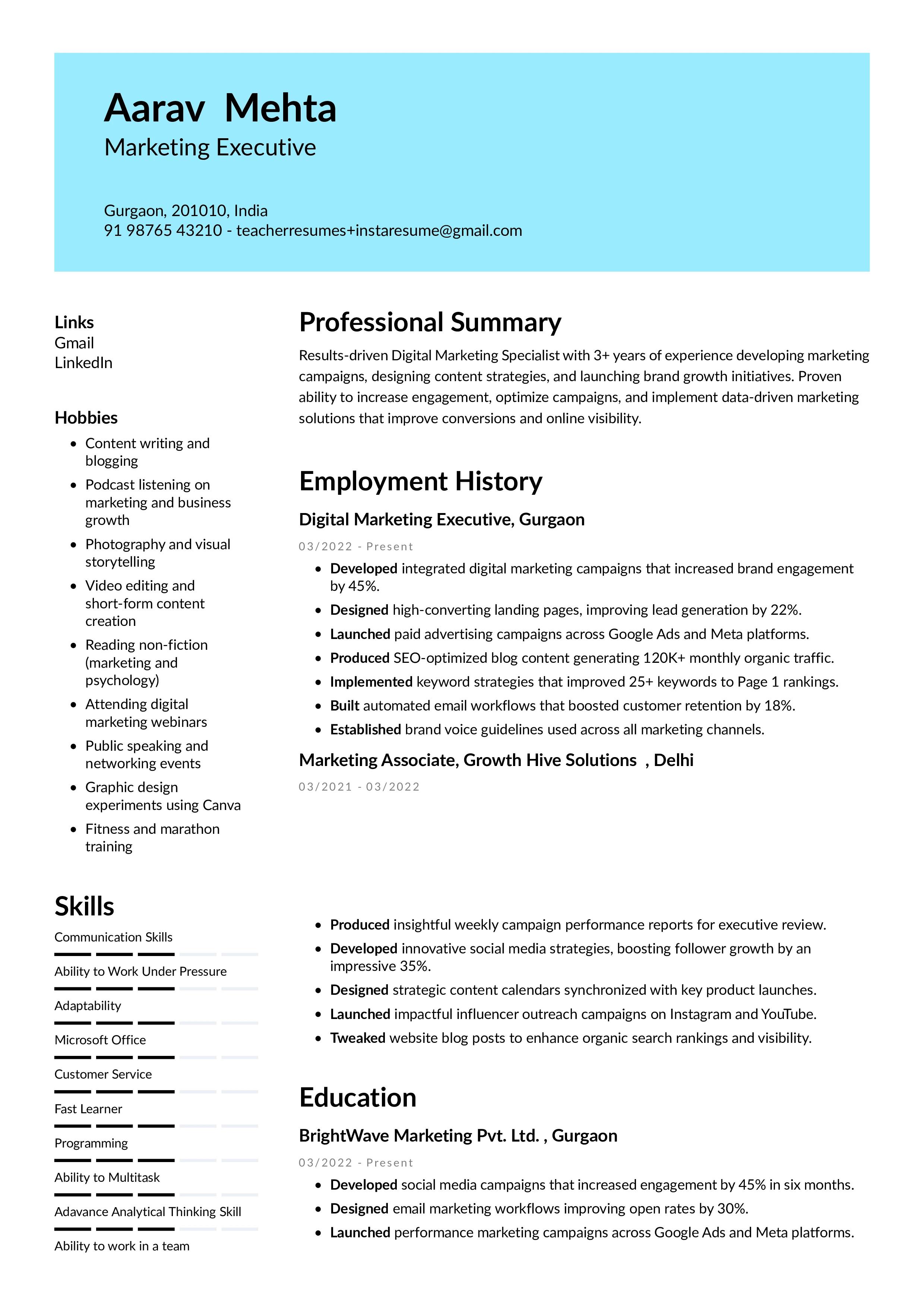 Resume examples