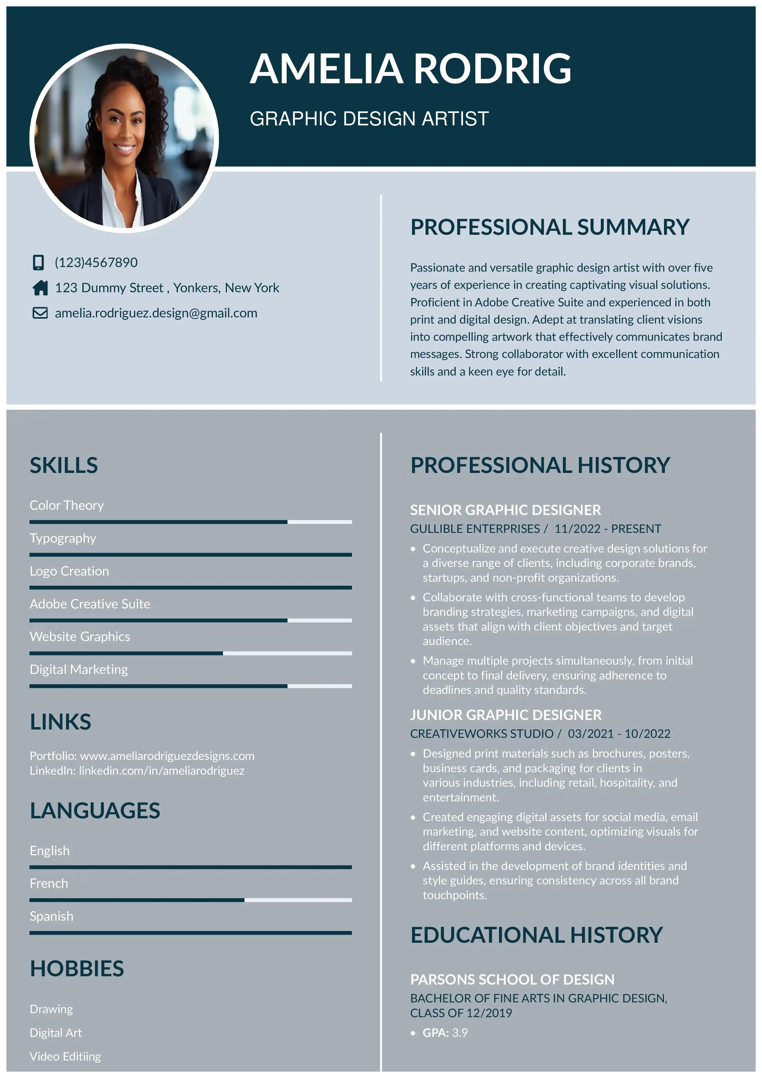 TREE · CREATIVE TWO COLUMN RESUME TEMPLATE