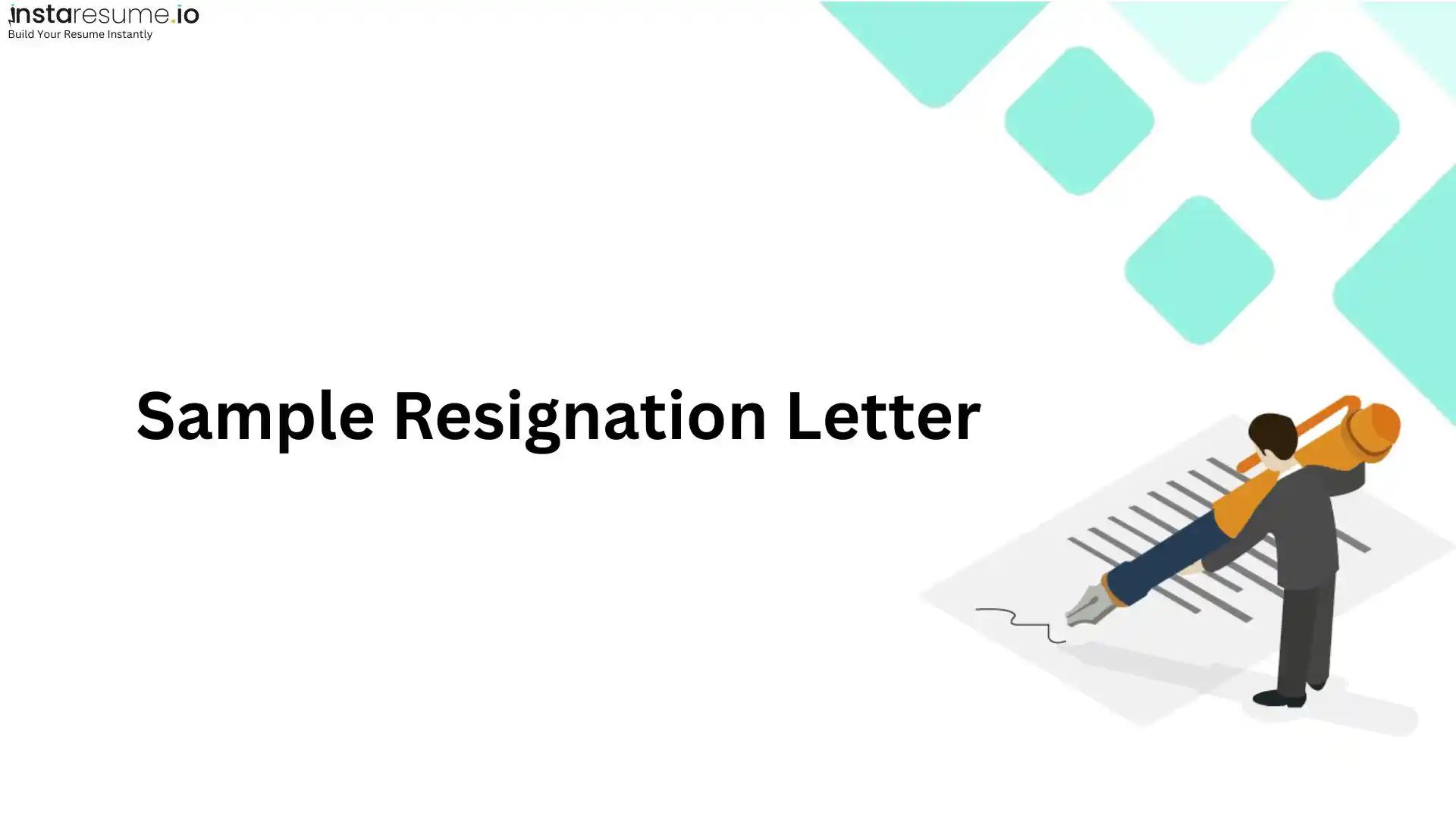 How to write sample resignation letter