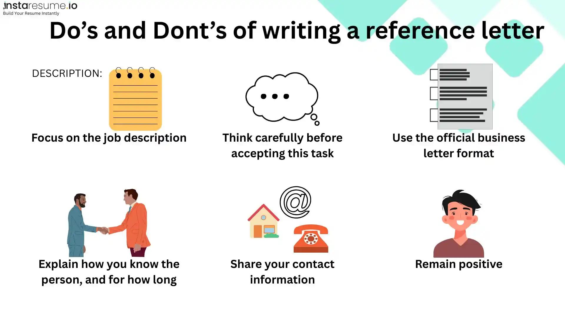 10 do’s and don’ts of writing a reference letter