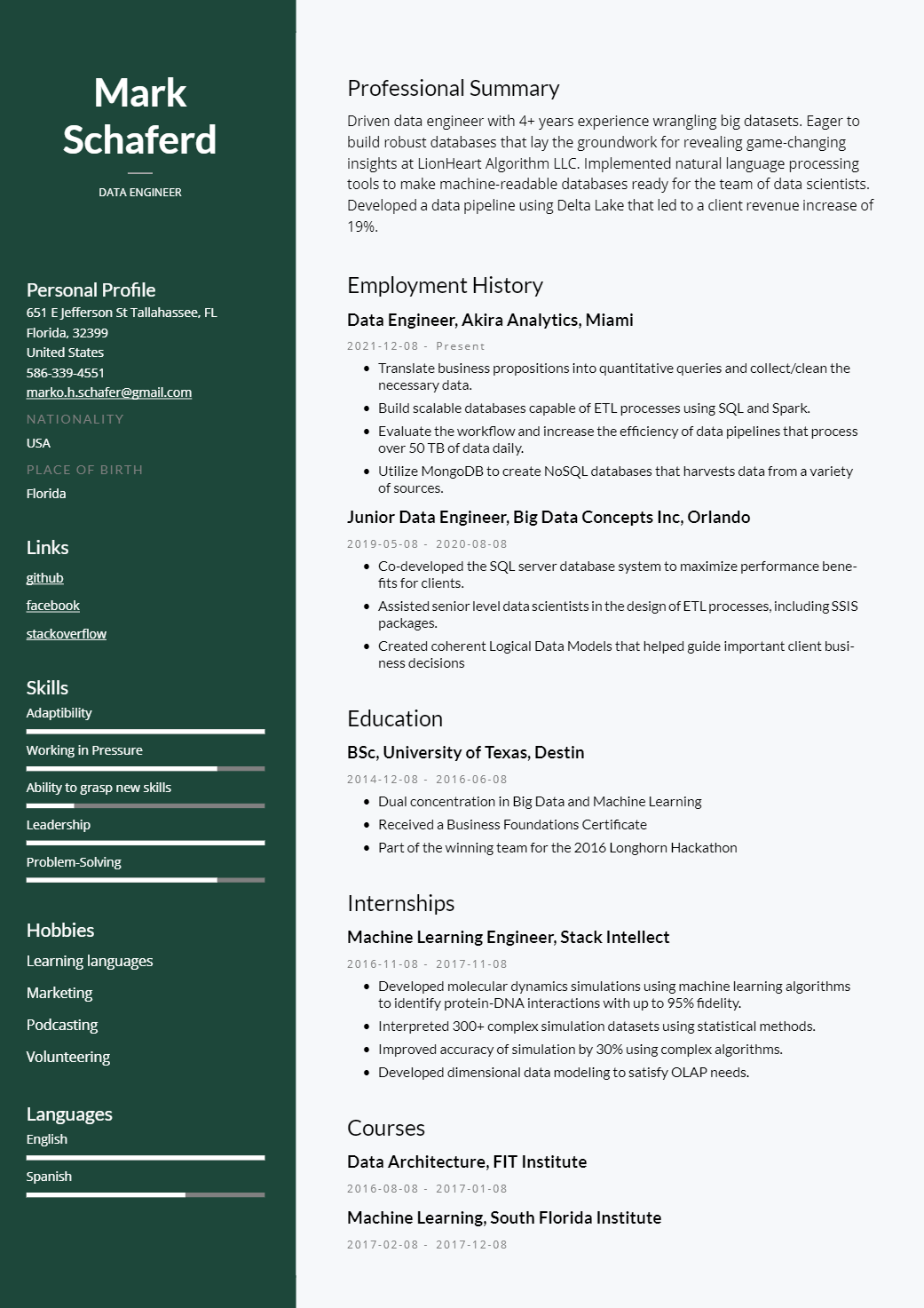 Advance Resume Template
