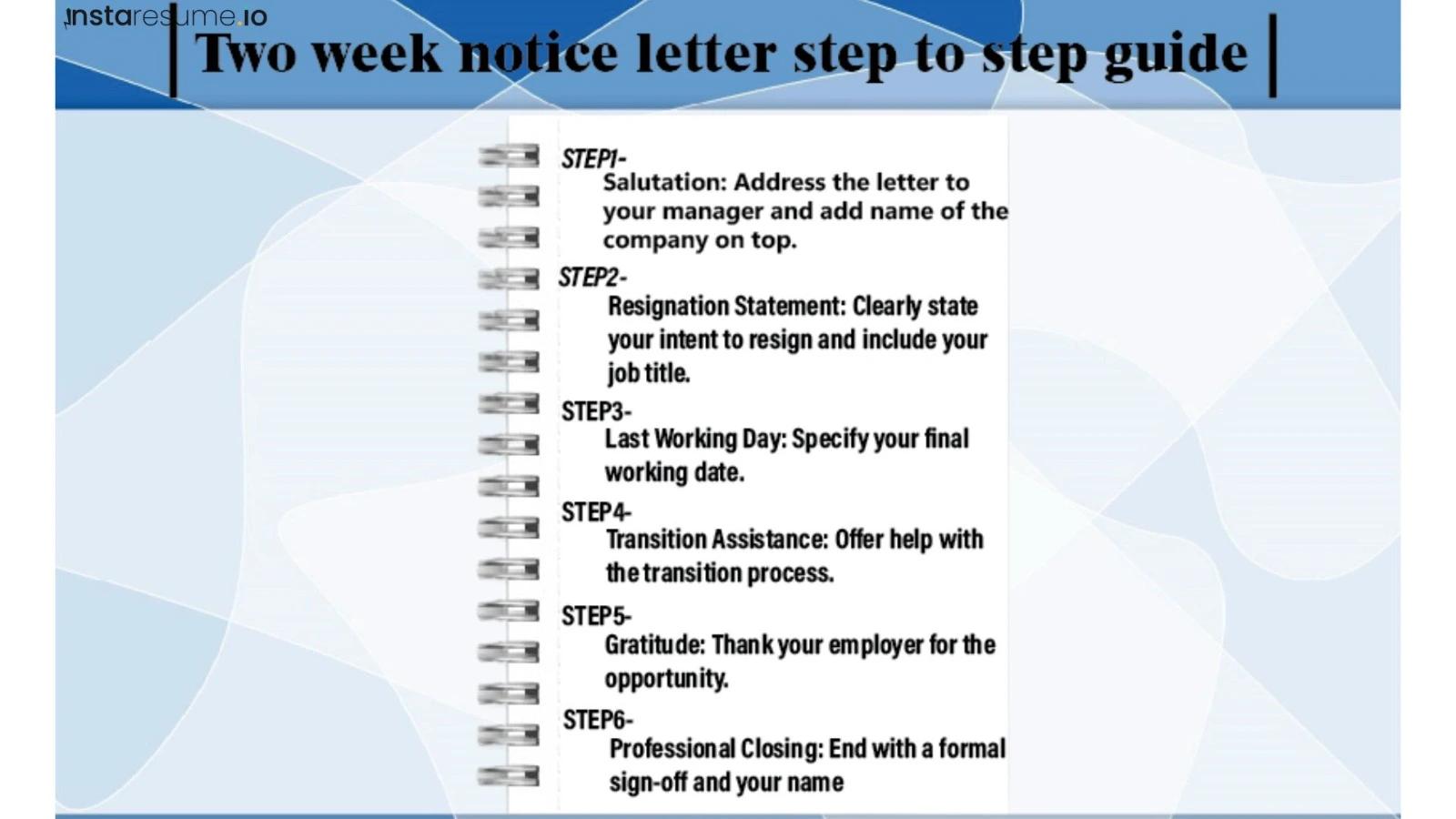 Two weeks notice letter step to step guide