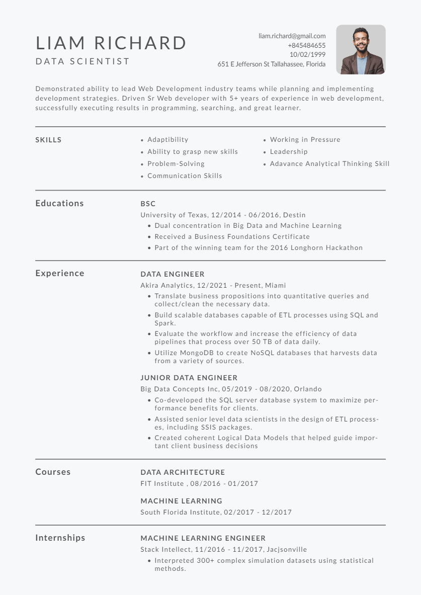 BUSINESS RESUME TEMPLATE