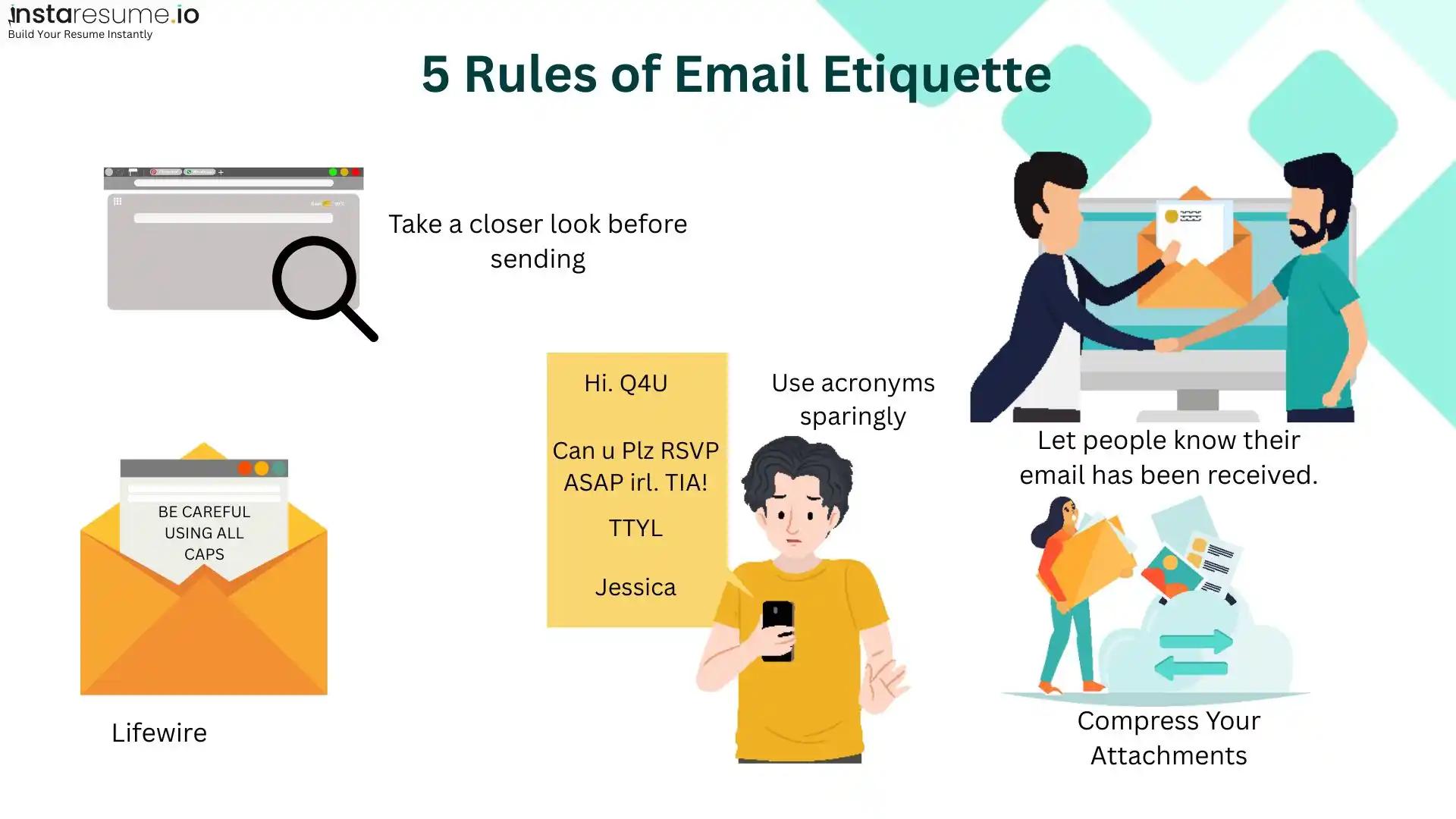 5 email etiquette rules