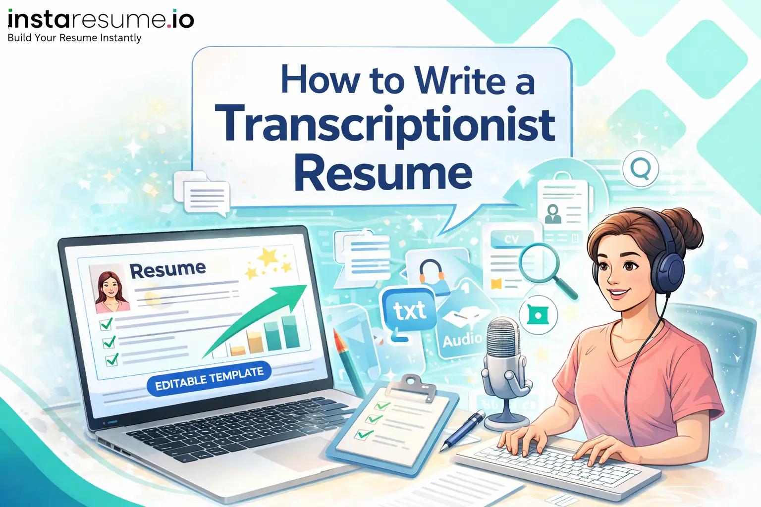 How to Write a Transcriptionist Resume in 2026 (With 3 Resume Examples & Skills Guide)