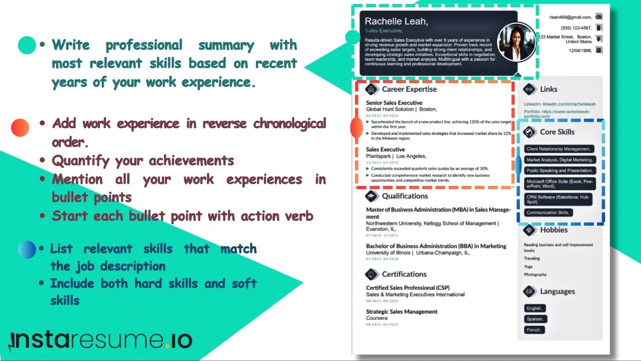 Sales Resume writing tips