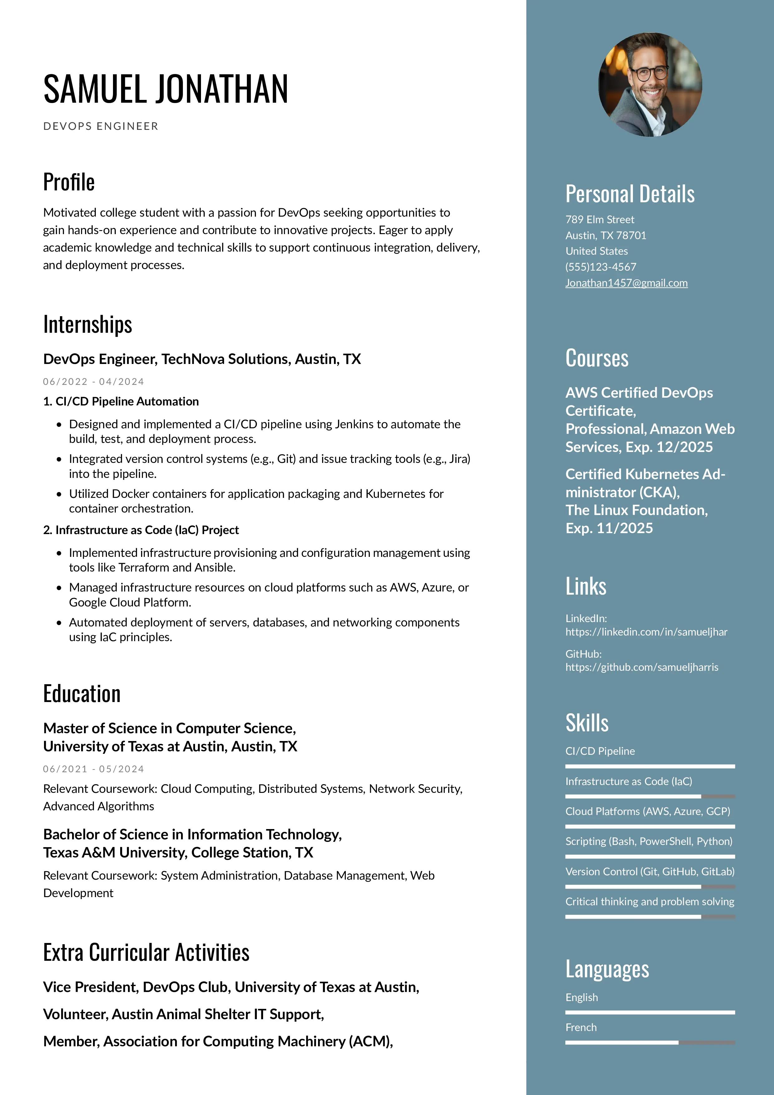 College resume templates examples 2024 (Free) · InstaResume.io