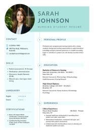 College Student Resume Template 1000x666