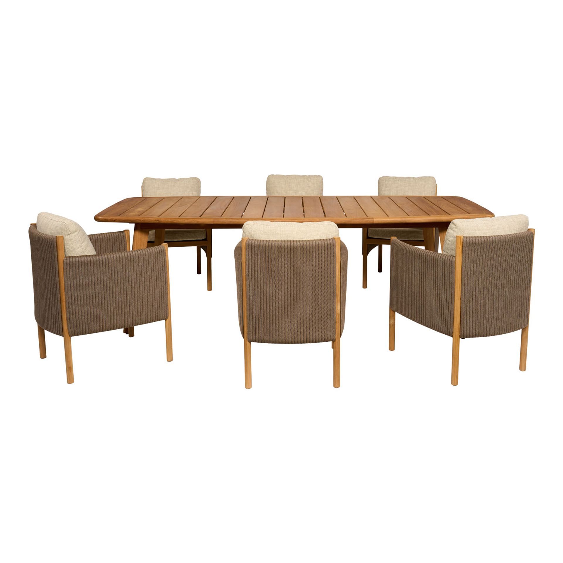 luxe tuinset met zes stoelen