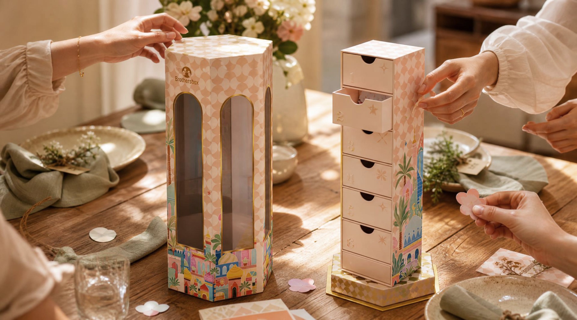 Complete Ramadan gift box shown in a finished retail presentation