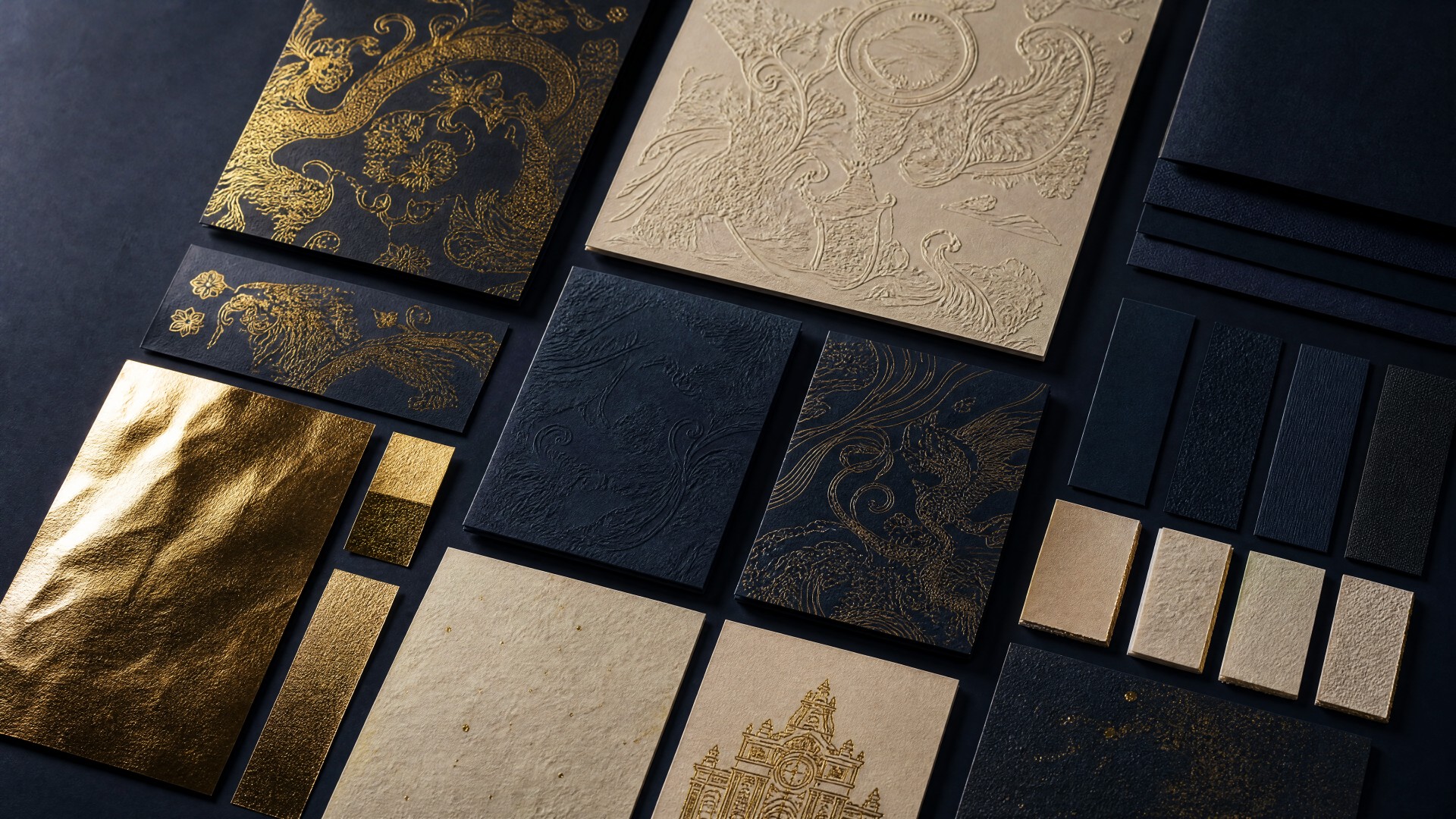 Die-cut openings and embossed lines reveal the making of the palace object