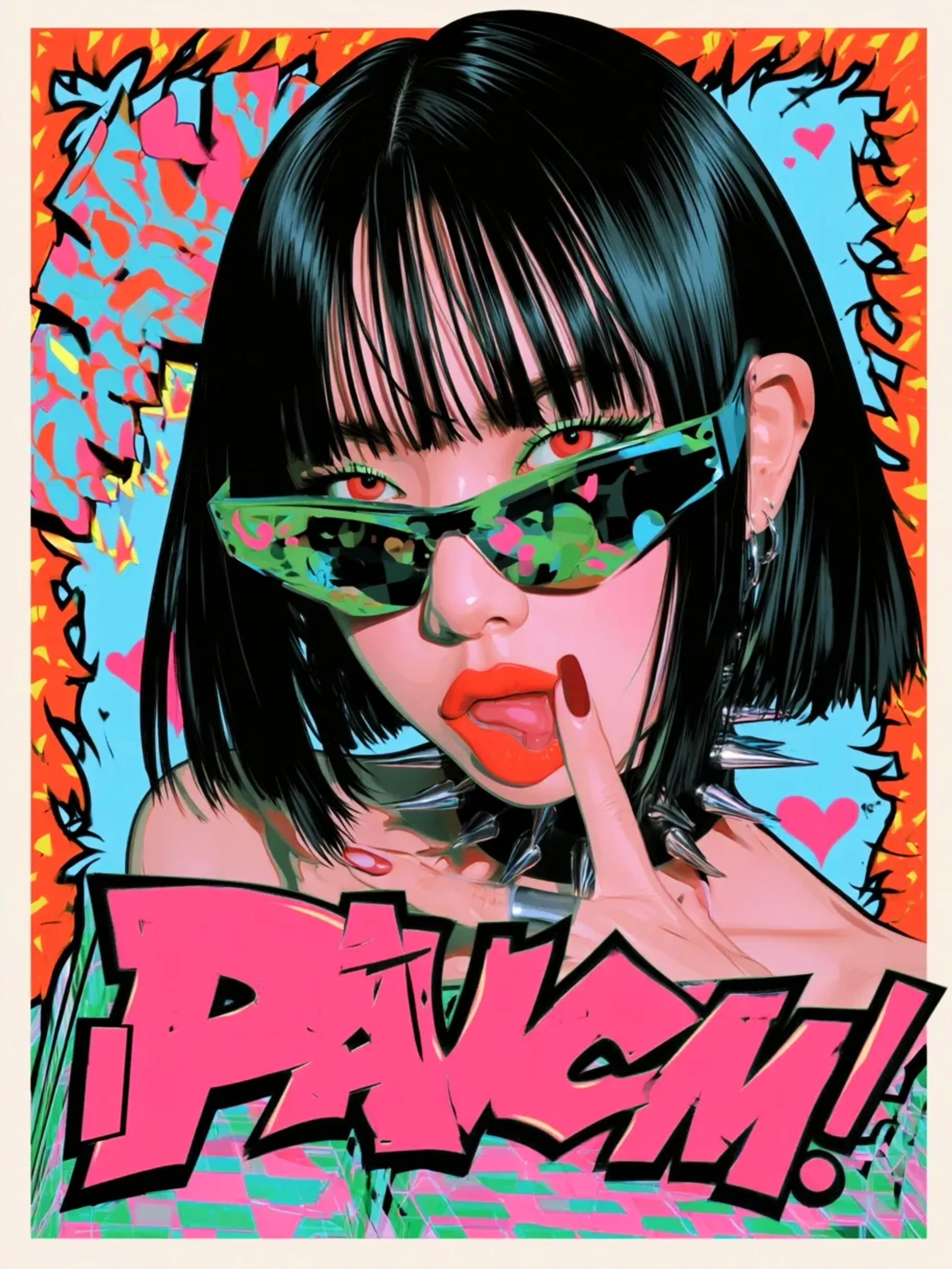 Fiery Rebellion|Y2K Comic Portrait Collection