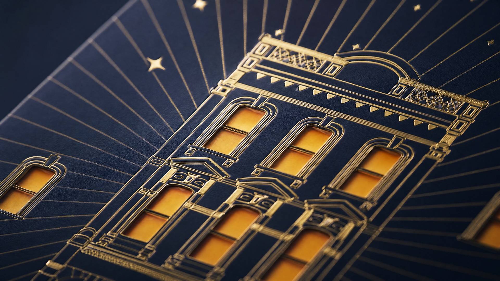 A closer view of luminous openings and architectural ornament