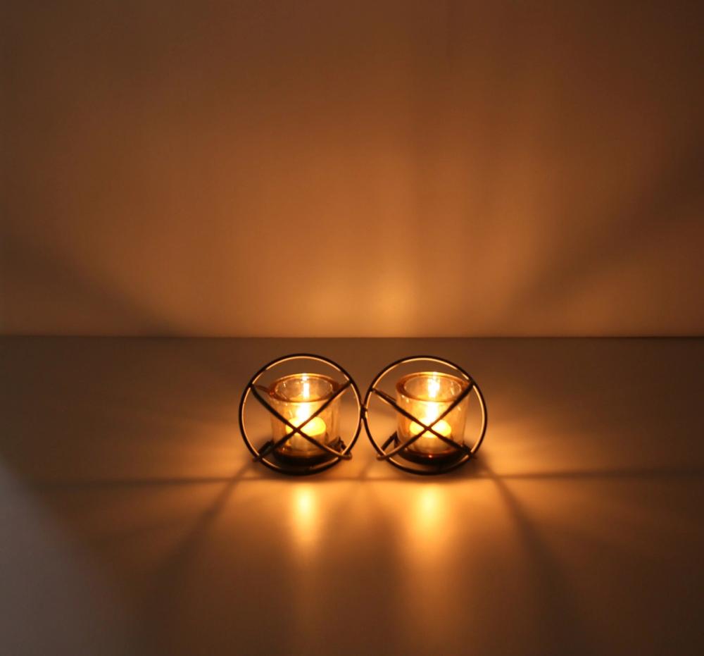 tea light metal candle holders