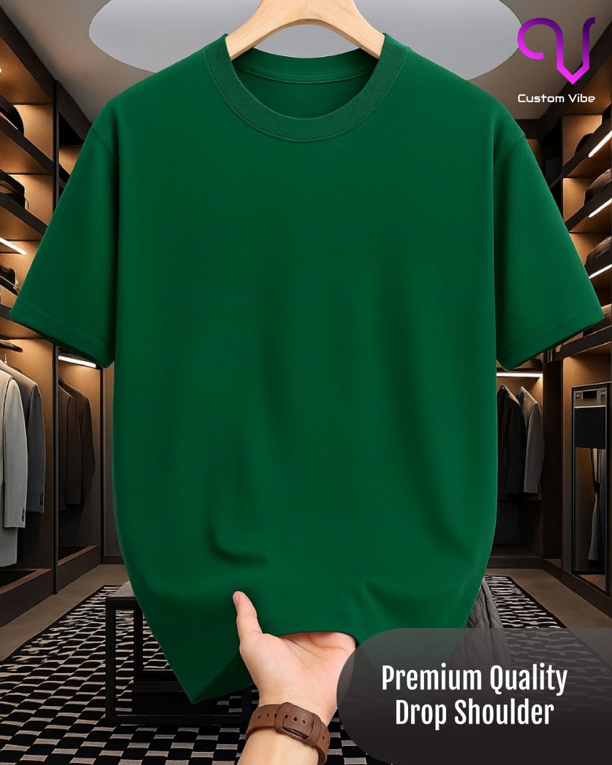 Bottle Green Oversize Tee