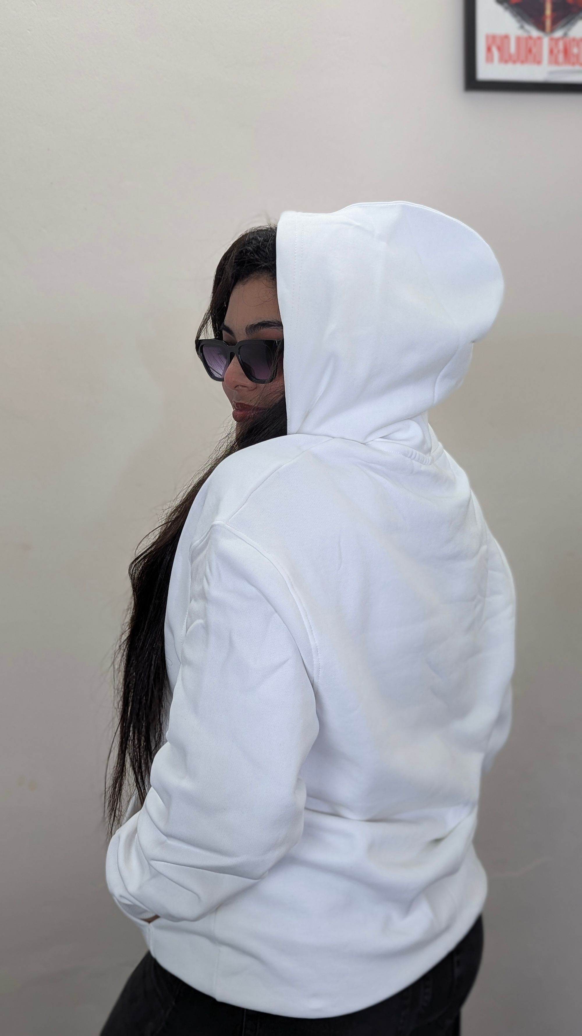 Premium White Oversize Hoodie view 4