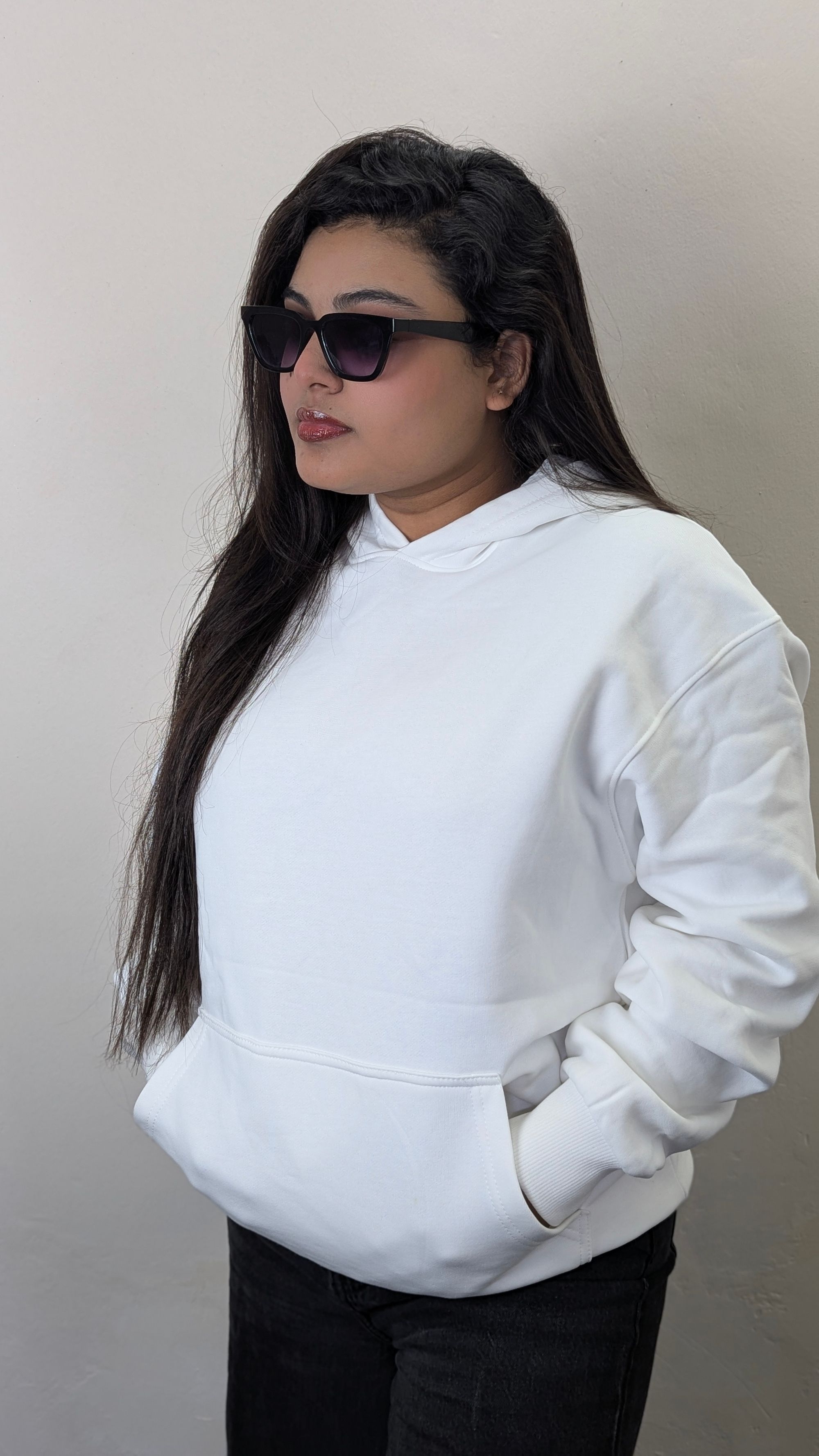 Premium White Oversize Hoodie view 3