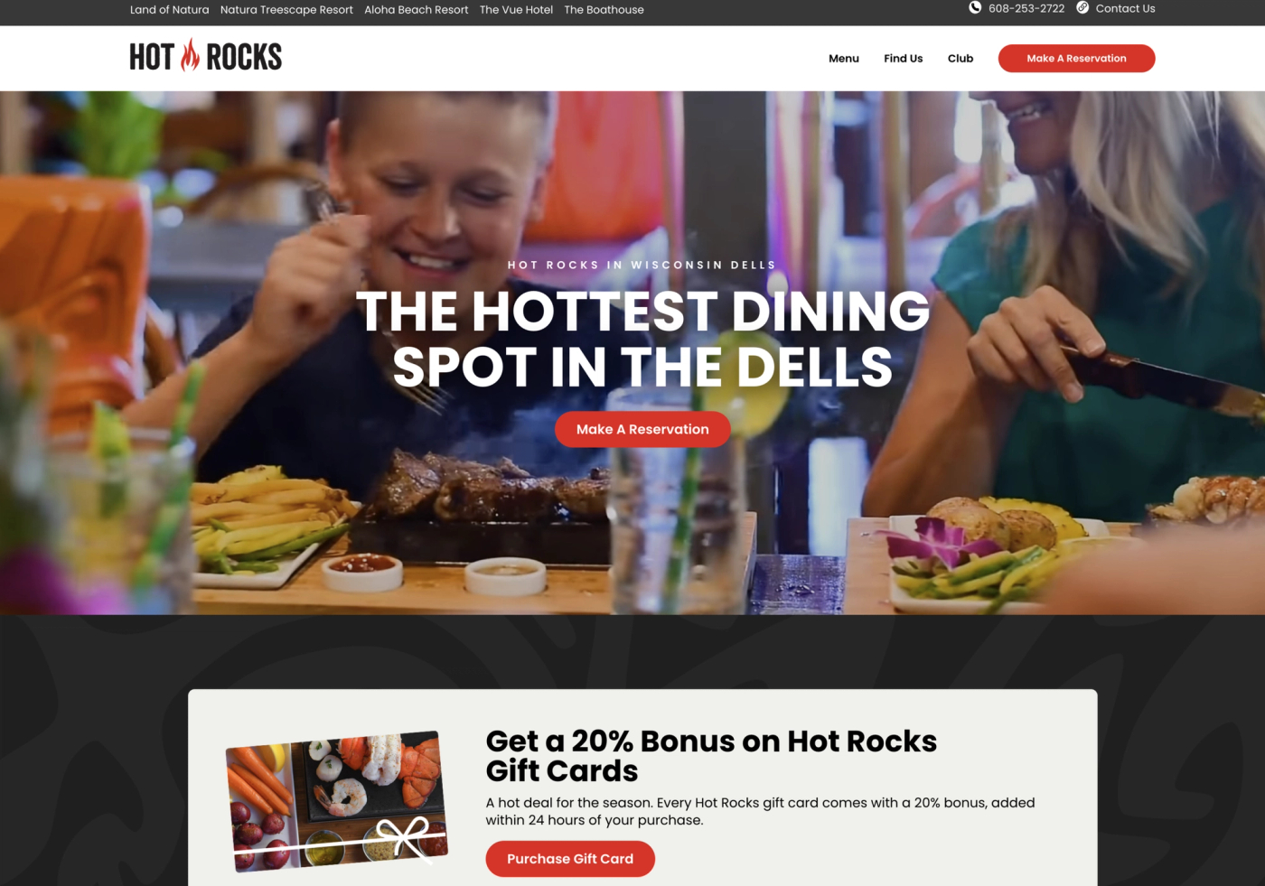 Hot Rocks Restaurant Website