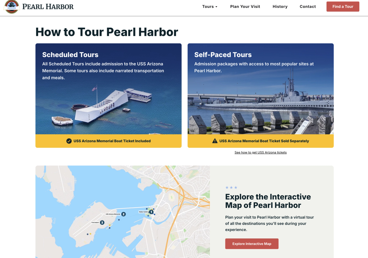 Pearl Harbor Homepage Rebuild