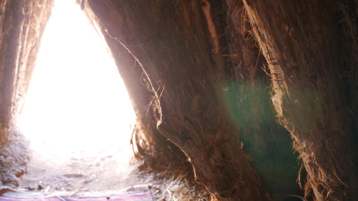 Opening to the Hut