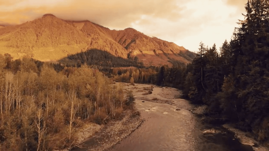 Drone Flight Over the Nooksack River