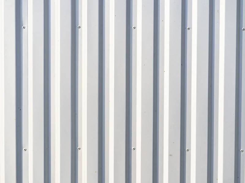 Screw Down Metal Roof texture, close up
