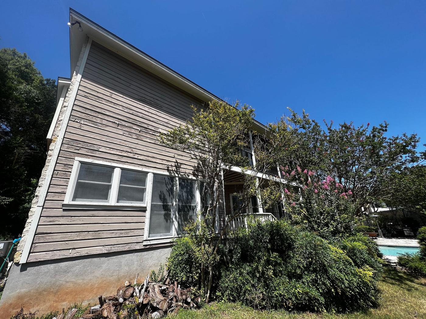 Before: Siding in Live Oak Ridge, West Lake Hills, TX