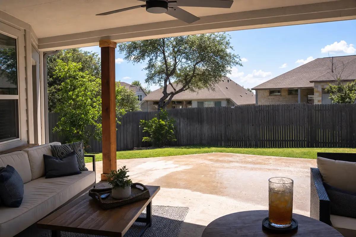 Why Your Austin Patio Cover Turns Into a Sauna by July (and the 3 Design Choices That Fix It)