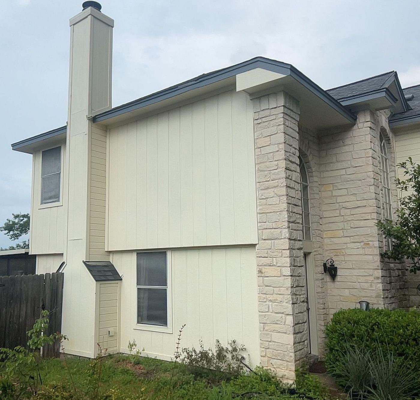 Before: Siding in Wells Branch, Austin, TX