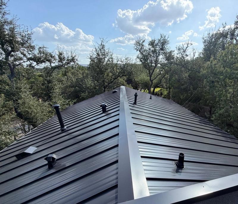 McElroy Metal Snap Lock Standing Seam detail — Hillside Vista, Austin (photo 2)