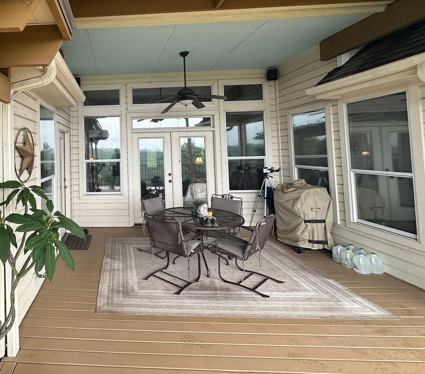 Before the siding & exterior painting project — home exterior in Canyon Ridge, Austin