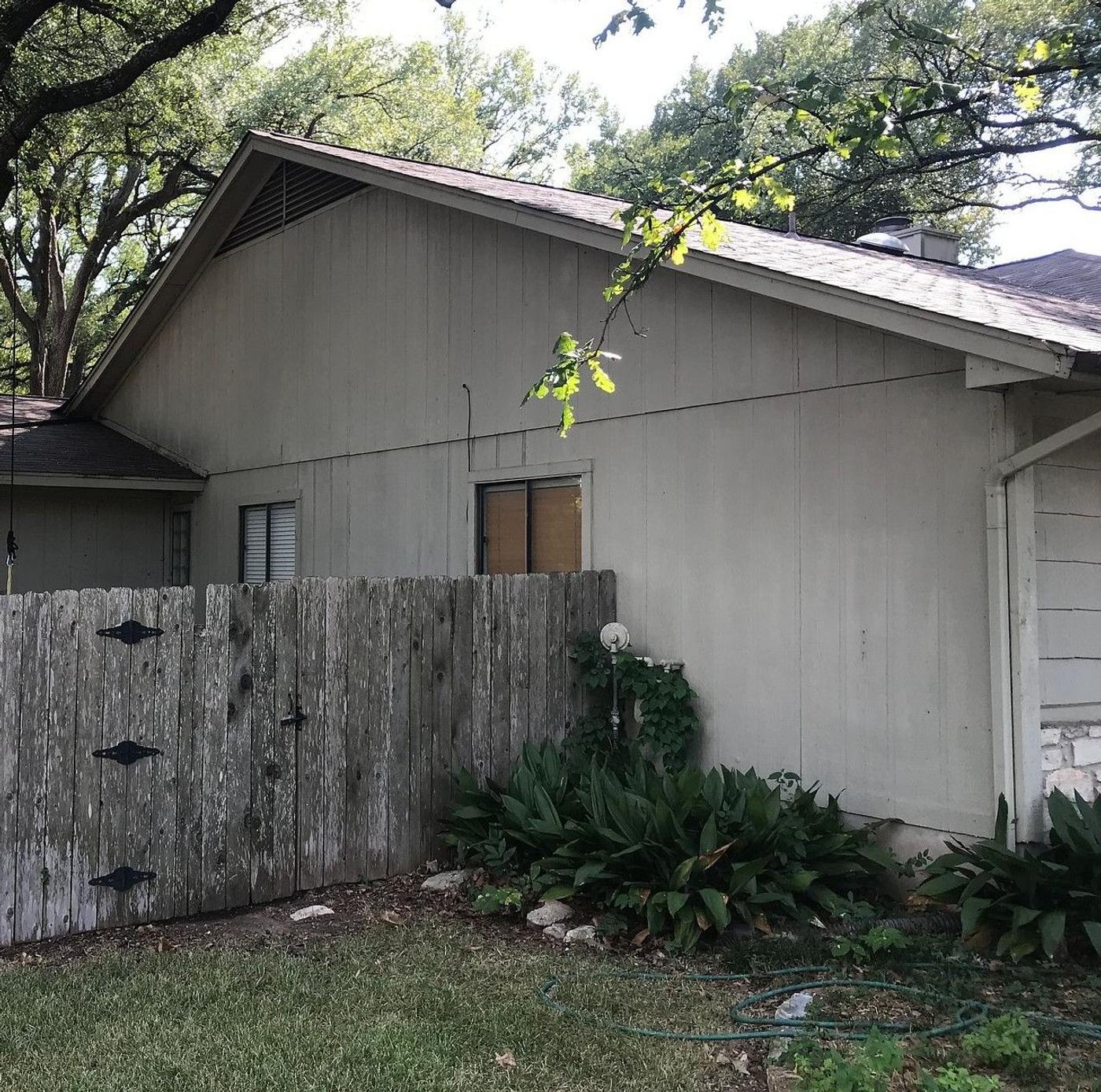 Before: Siding in Milwood, Austin, TX