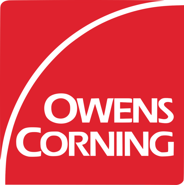 Owens Corning credential badge held by Austin Pro