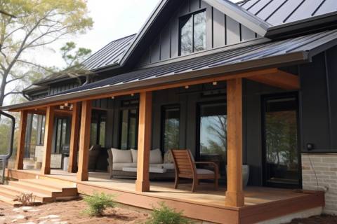 A house finished in Standing Seam Metal Roof